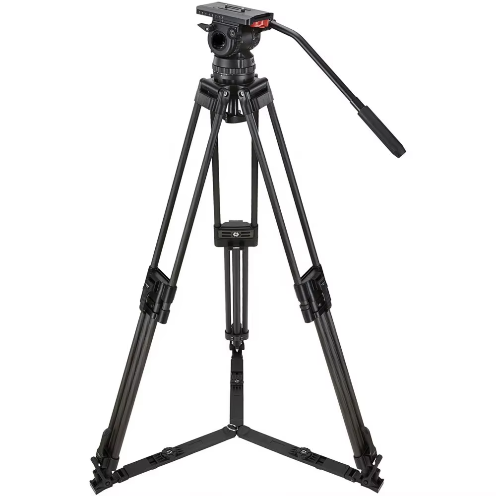 Video Head Tripod Carbon Fiber - V15 Professional Broadcast Heavy Duty Carbon