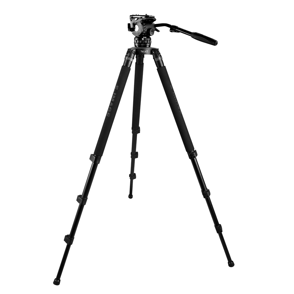 Video Tripod Fluid Head 75Mm - E-IMAGE GH06+761AT Professional 75mm Bowl Size