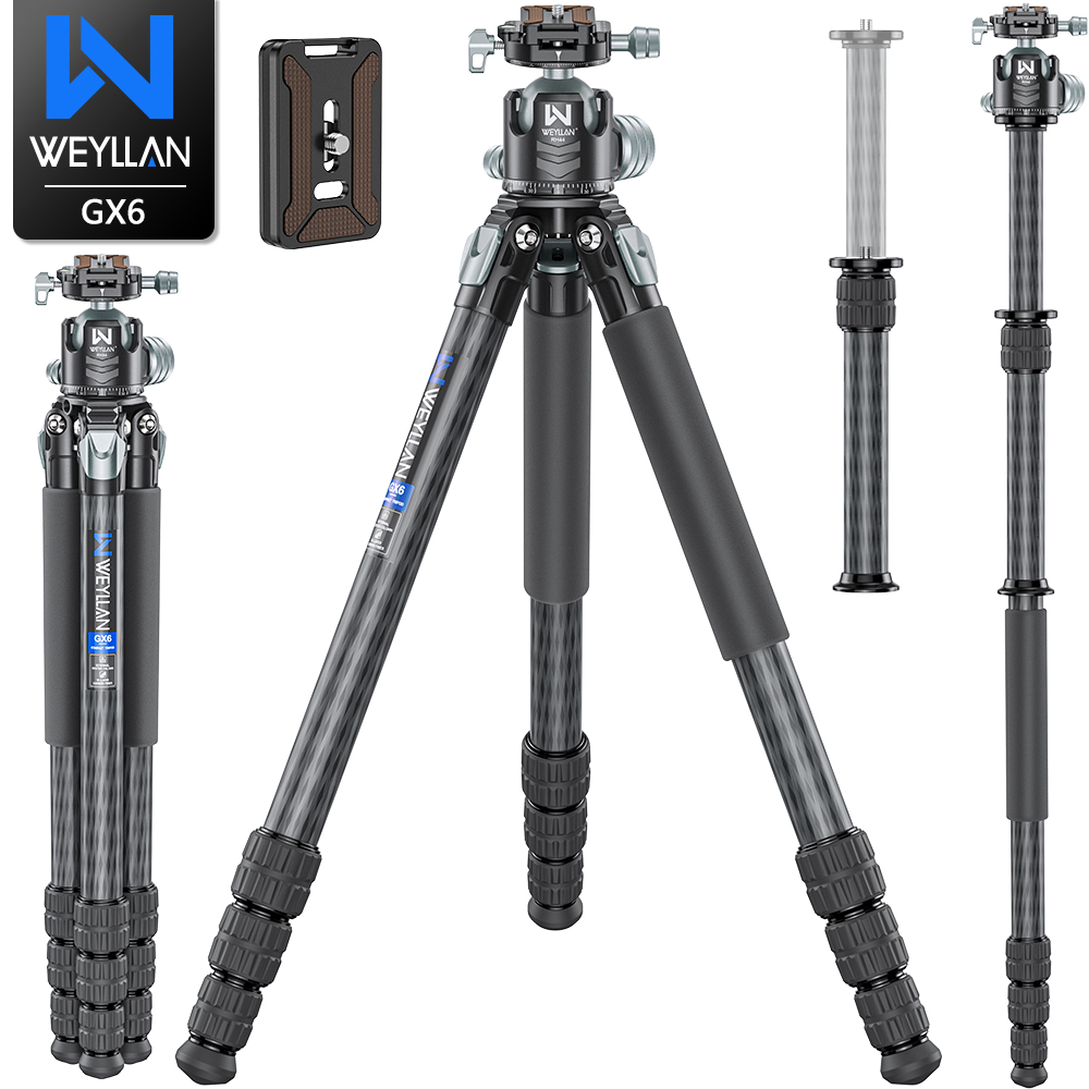 Video Head Tripod Carbon Fiber - WEYLLAN 69'' Carbon Fiber Tripod for