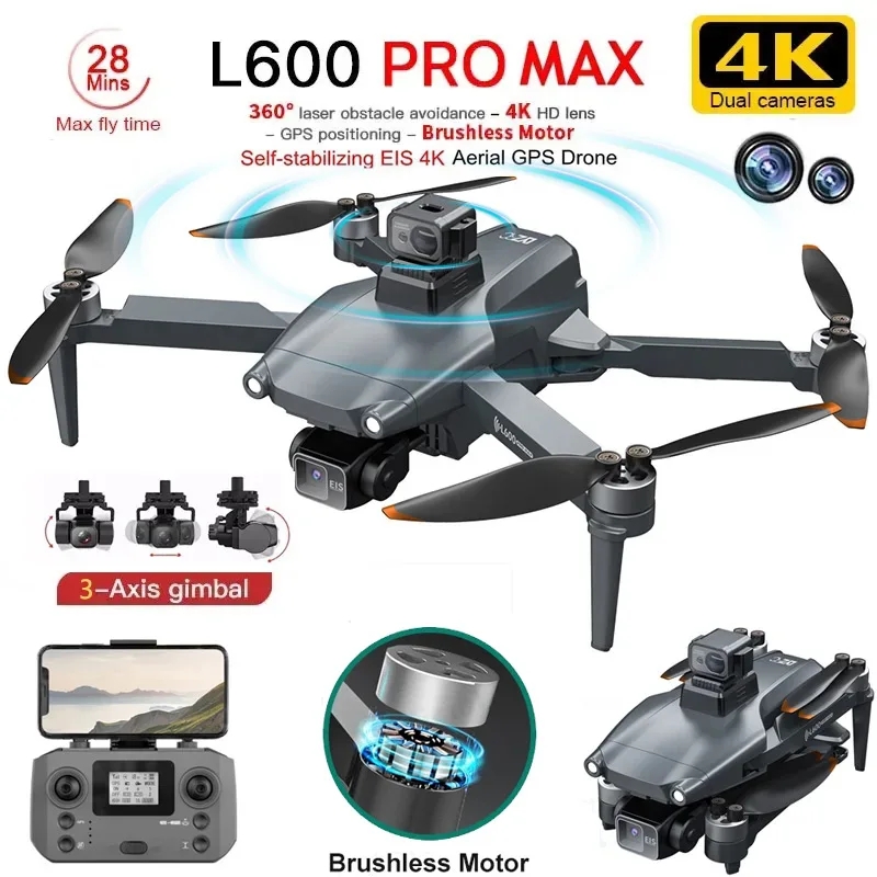 Camera Gimbal Stabilizer 3 Axis Dslr - L600 PRO MAX GPS Drone Professional