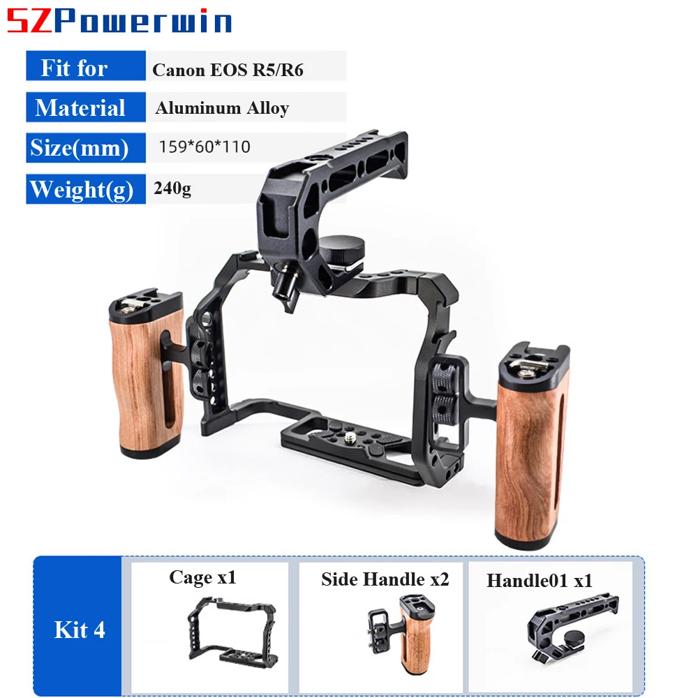 Camera Cage Rig Dslr - Powerwin For Canon EOS R5 R6