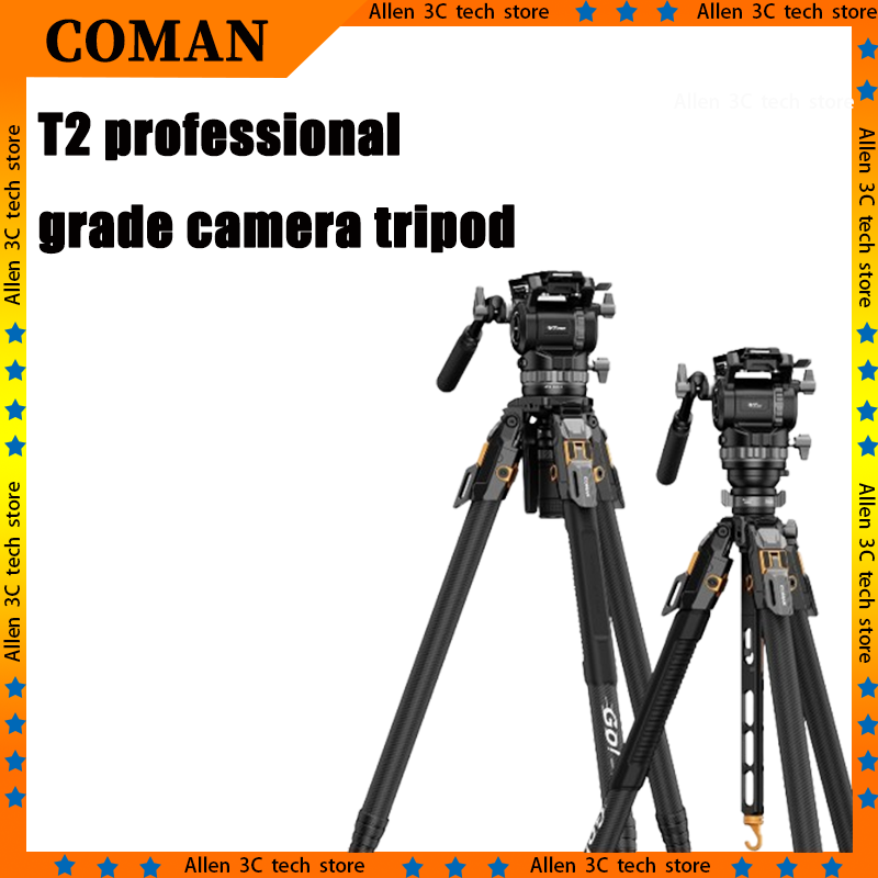 Video Head Tripod Carbon Fiber - COMAN T2 Carbon Fiber Camera Tripod