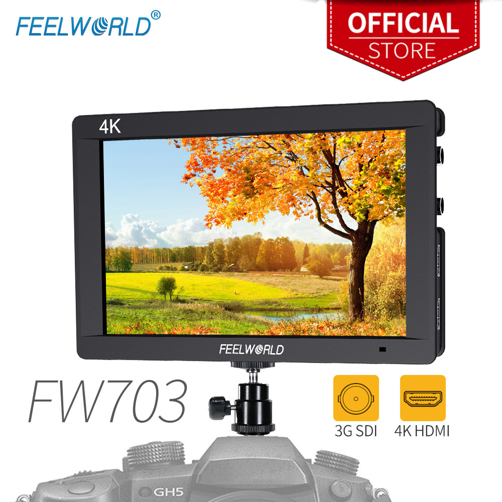 Camera Monitor 7 Inch Hdmi 4K - Feelworld FW703 7 Inch 3G-SDI 4K