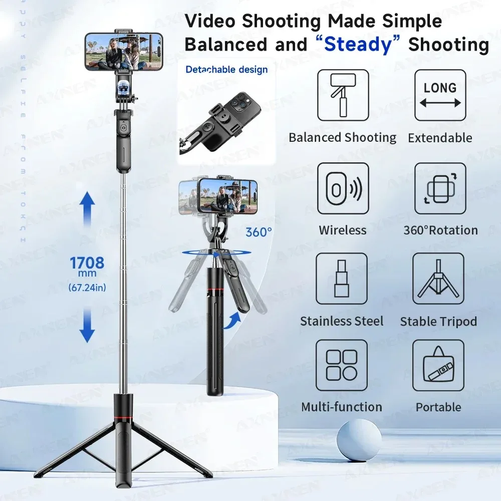 F16 Selfie Stick Tripod with 1 - Video Head Tripod Carbon Fiber recension och pris
