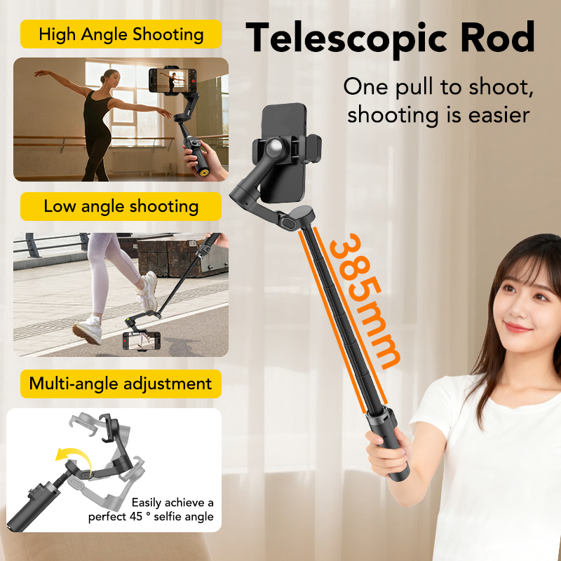 AOCHUAN Smart X3 360° Pan Rota - Gimbal Stabilizer For Phone 3 Axis recension och pris