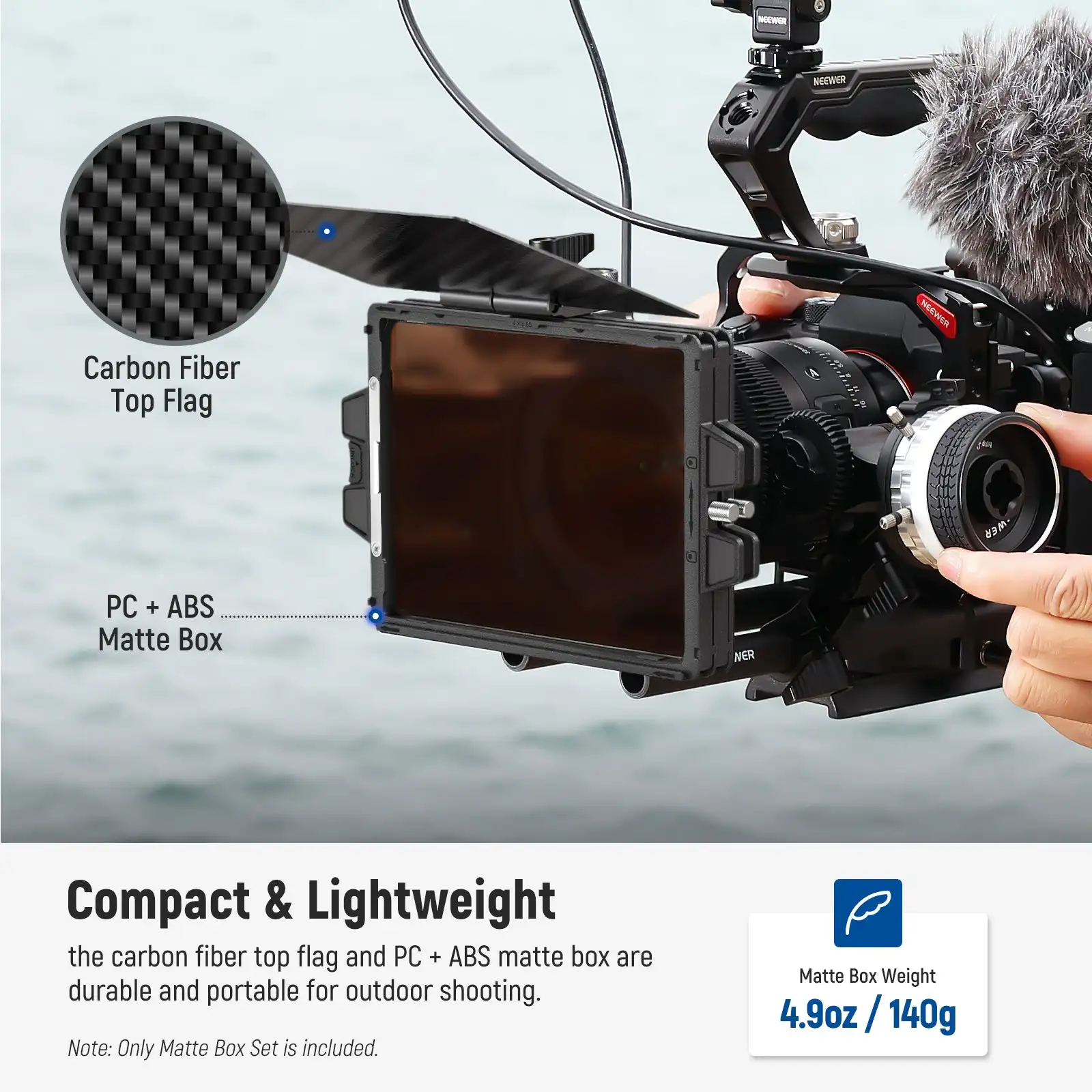 NEEWER Mini Matte Box with 2PC - Matte Box 4X5.65 recension och pris
