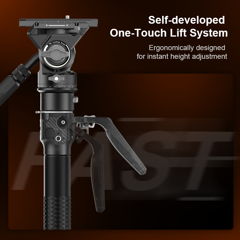 COMAN M1 PRO V5 One Click Lift - Video Head Tripod Carbon Fiber recension och pris