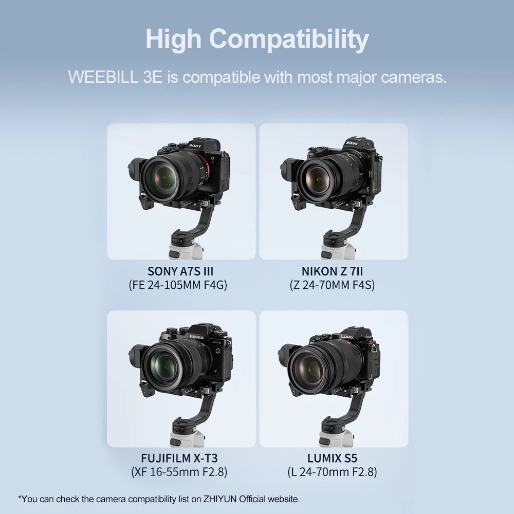 ZHIYUN CINEPEER WEEBILL 3E 3-A - Camera Gimbal Stabilizer 3 Axis Dslr recension och pris
