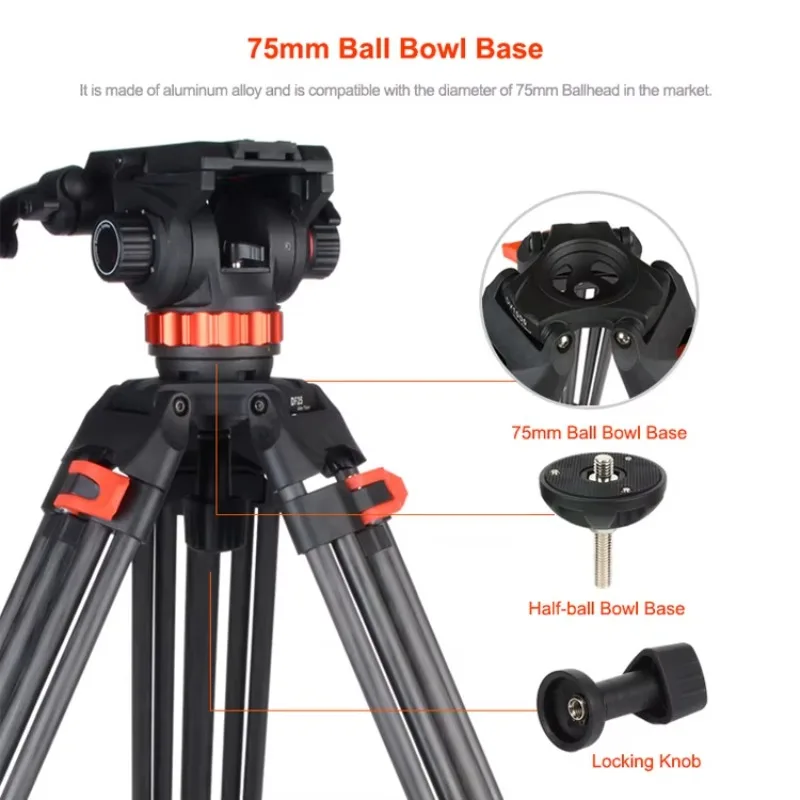 75MM Ball Bowl Base  Professio - Video Tripod Fluid Head 75Mm recension och pris