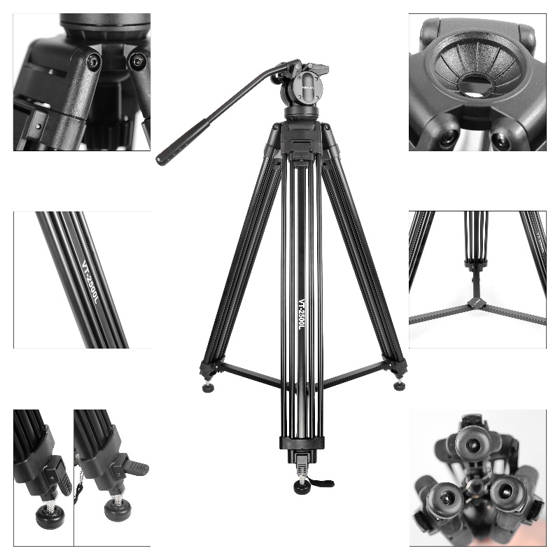 VT-2500L 75mm Bowl Diameter Pr - Video Tripod Fluid Head 75Mm recension och pris
