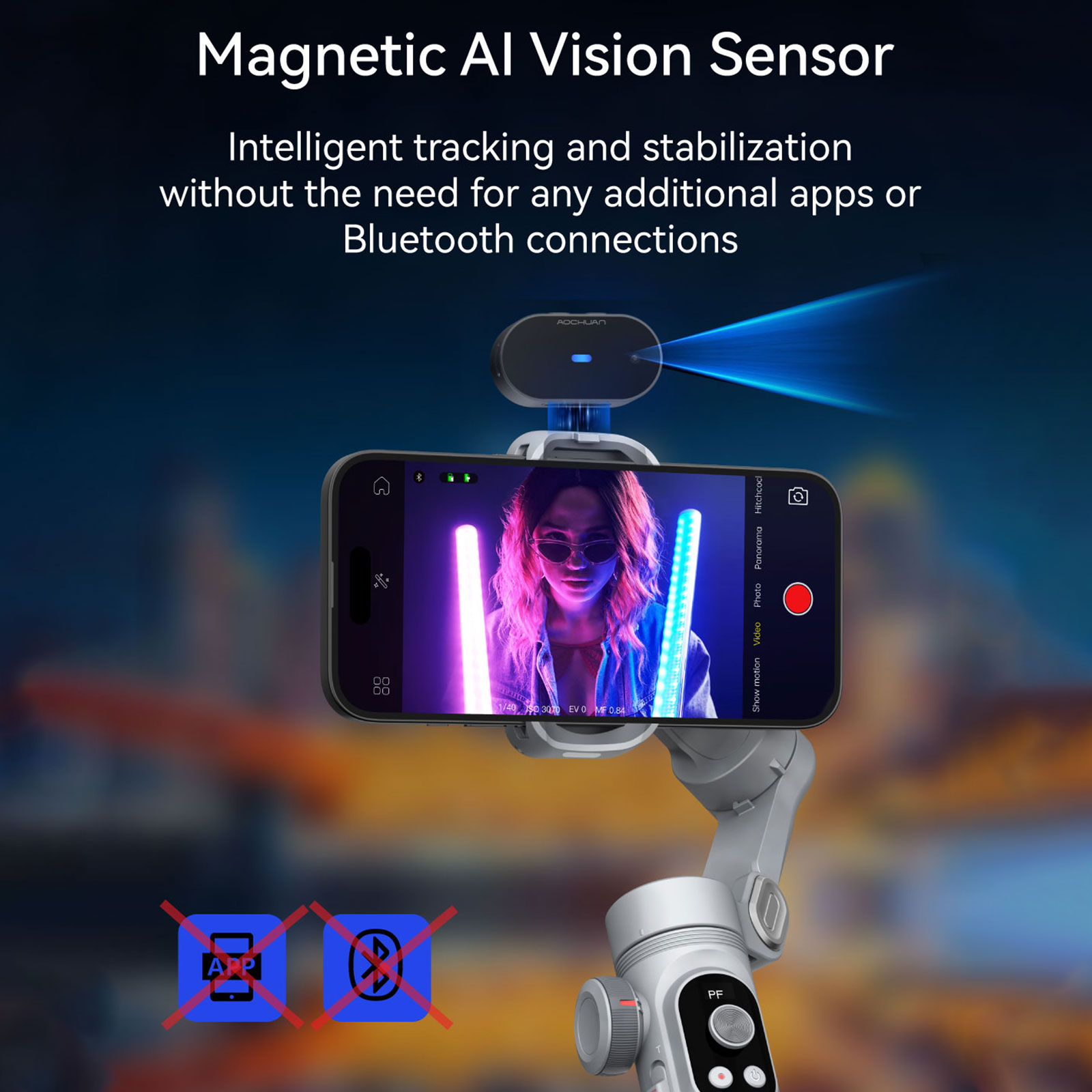 AOCHUAN Smart Xpro AI Tracking - Gimbal Stabilizer For Phone 3 Axis recension och pris