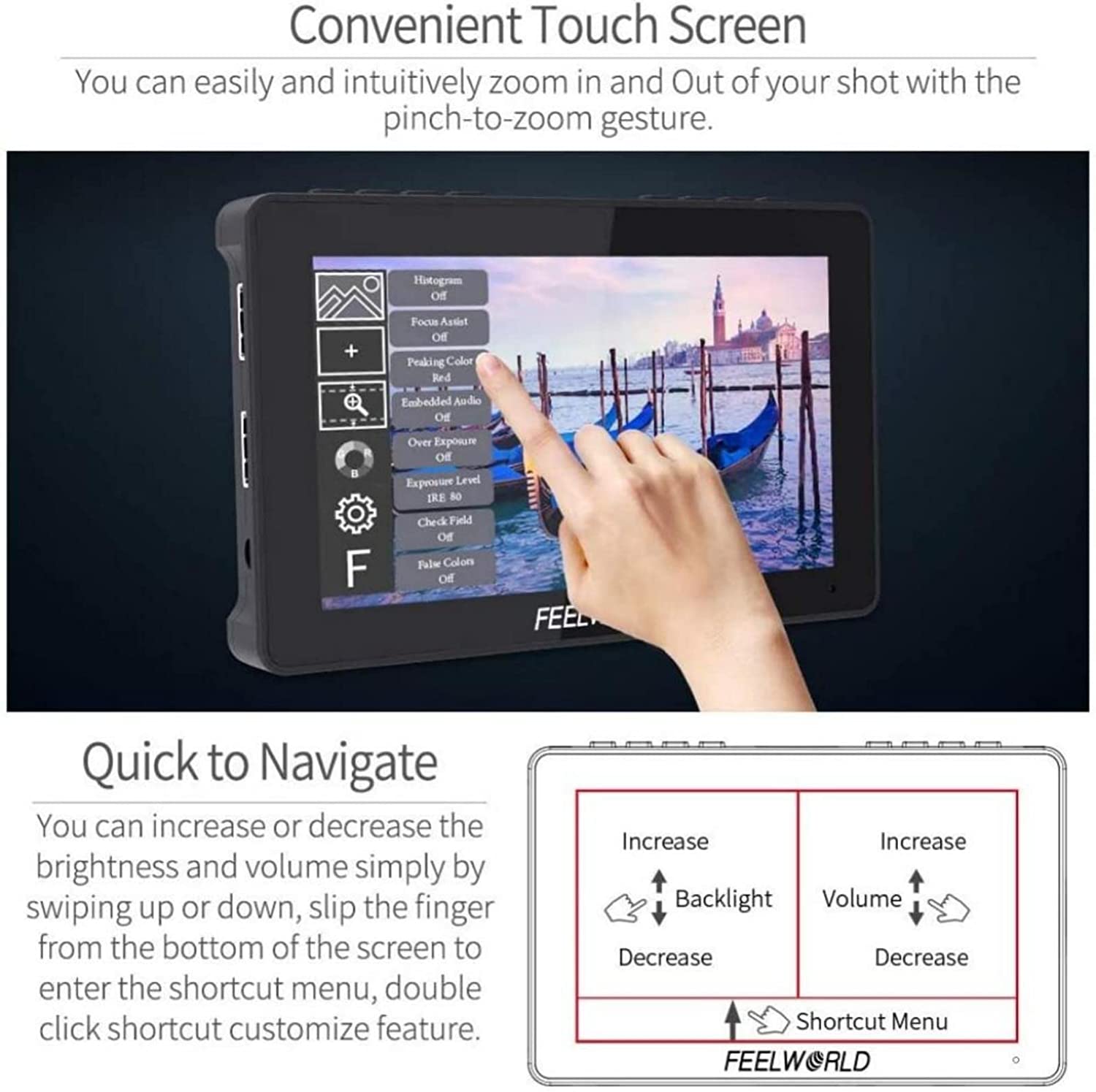 FEELWORLD F5 PRO V4 6 Inch Tou - Camera Monitor 7 Inch Hdmi 4K recension och pris