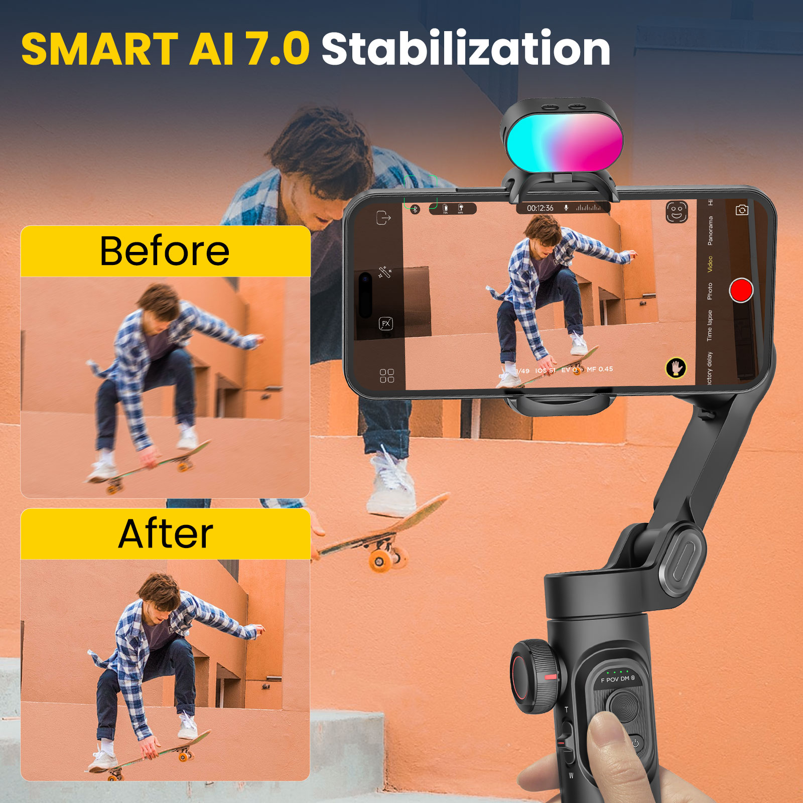 AOCHUAN Smart XE Combo Phone G - Gimbal Stabilizer For Phone 3 Axis recension och pris