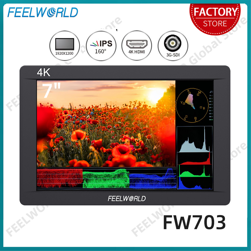 FEELWORLD FW703 7 Inch IPS 3G  - Camera Monitor 7 Inch Hdmi 4K recension och pris