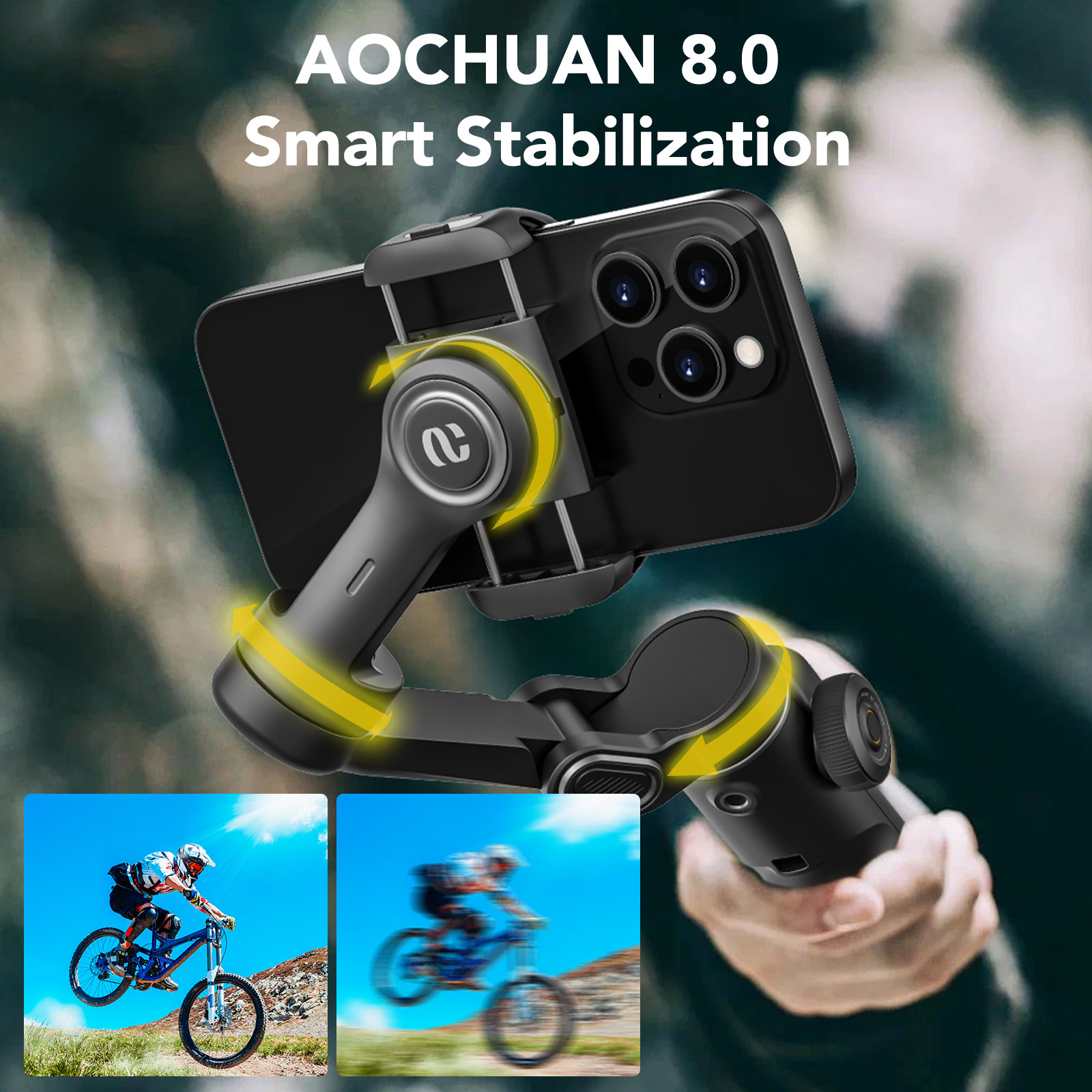 AOCHUAN Smart X2 Black 3-Axis  - Gimbal Stabilizer For Phone 3 Axis recension och pris