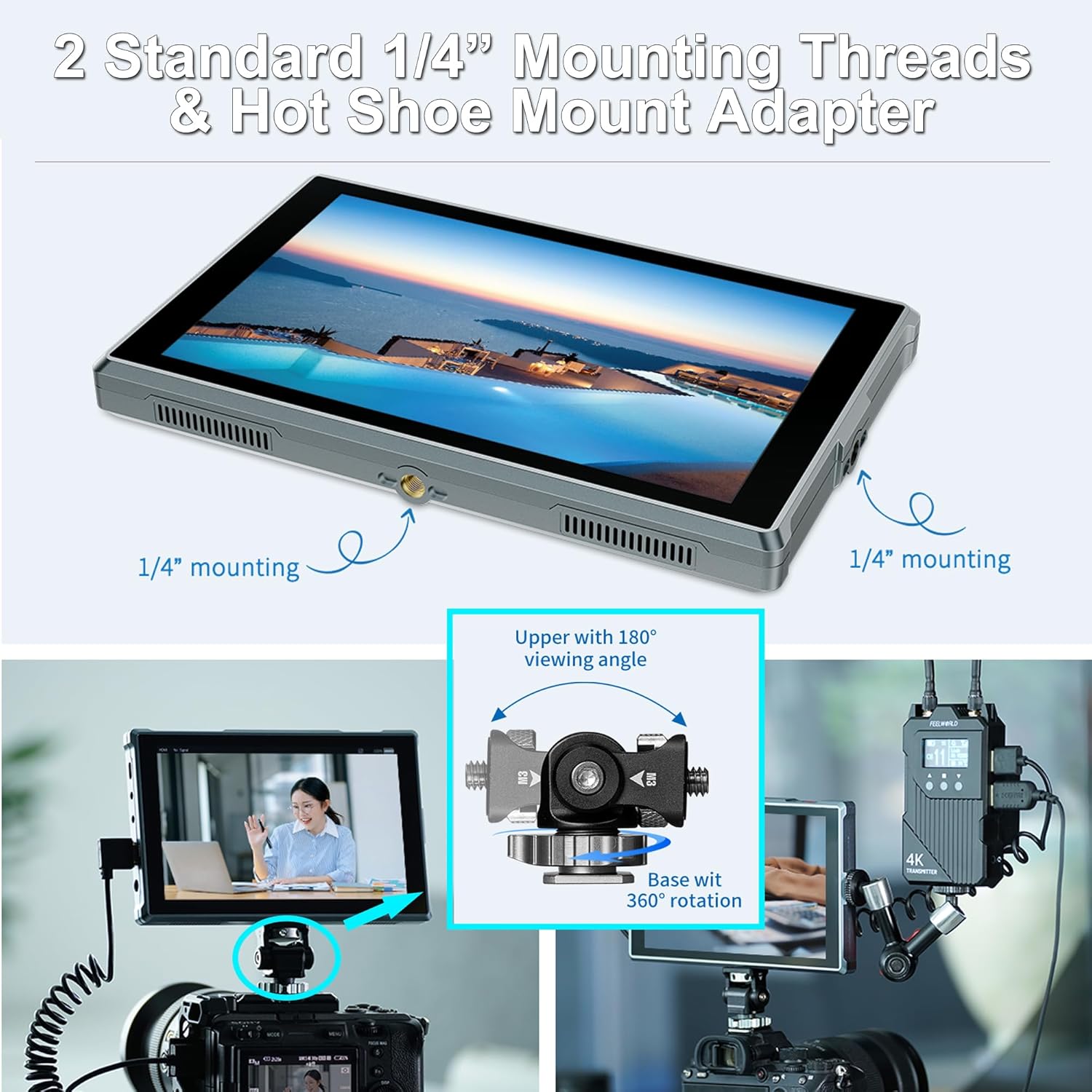 FEELWORLD FW759 PRO Field Moni - Camera Monitor 7 Inch Hdmi 4K recension och pris