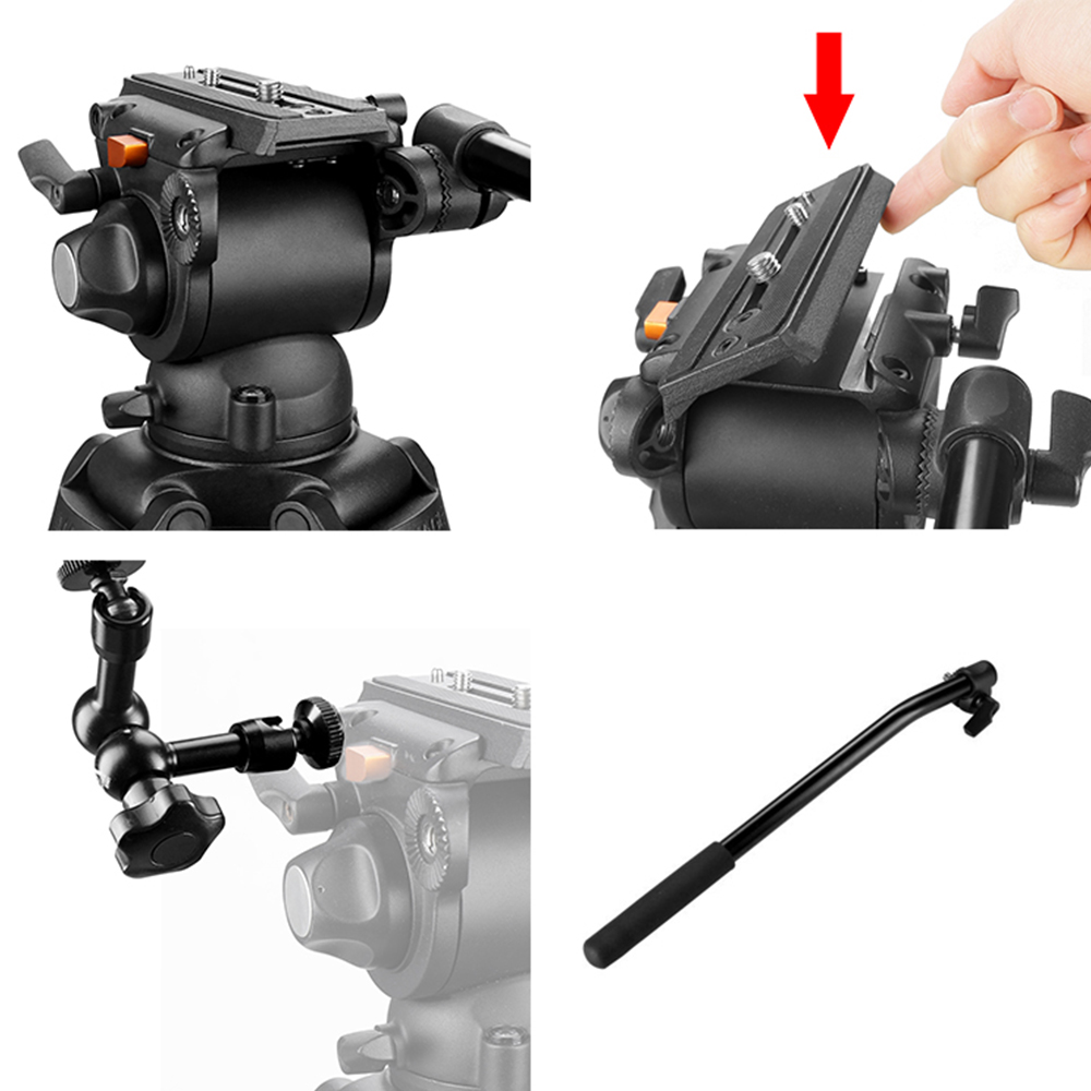 EG03AA Professional Aluminum T - Video Tripod Fluid Head 75Mm recension och pris