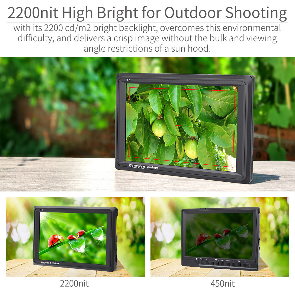 FEELWORLD FW279 7 Inch 2200nit - Camera Monitor 7 Inch Hdmi 4K recension och pris