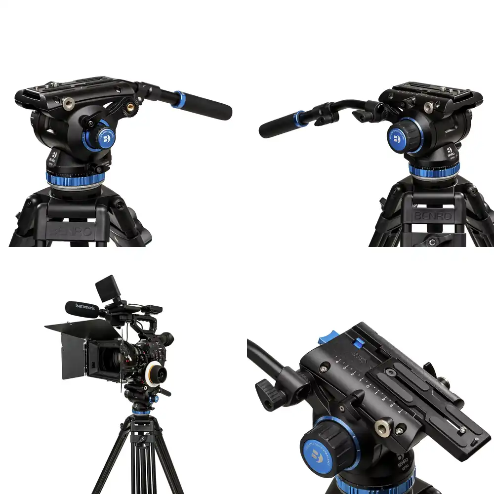 S8PRO Fluid Tripod 75mm Gimbal - Video Tripod Fluid Head 75Mm recension och pris
