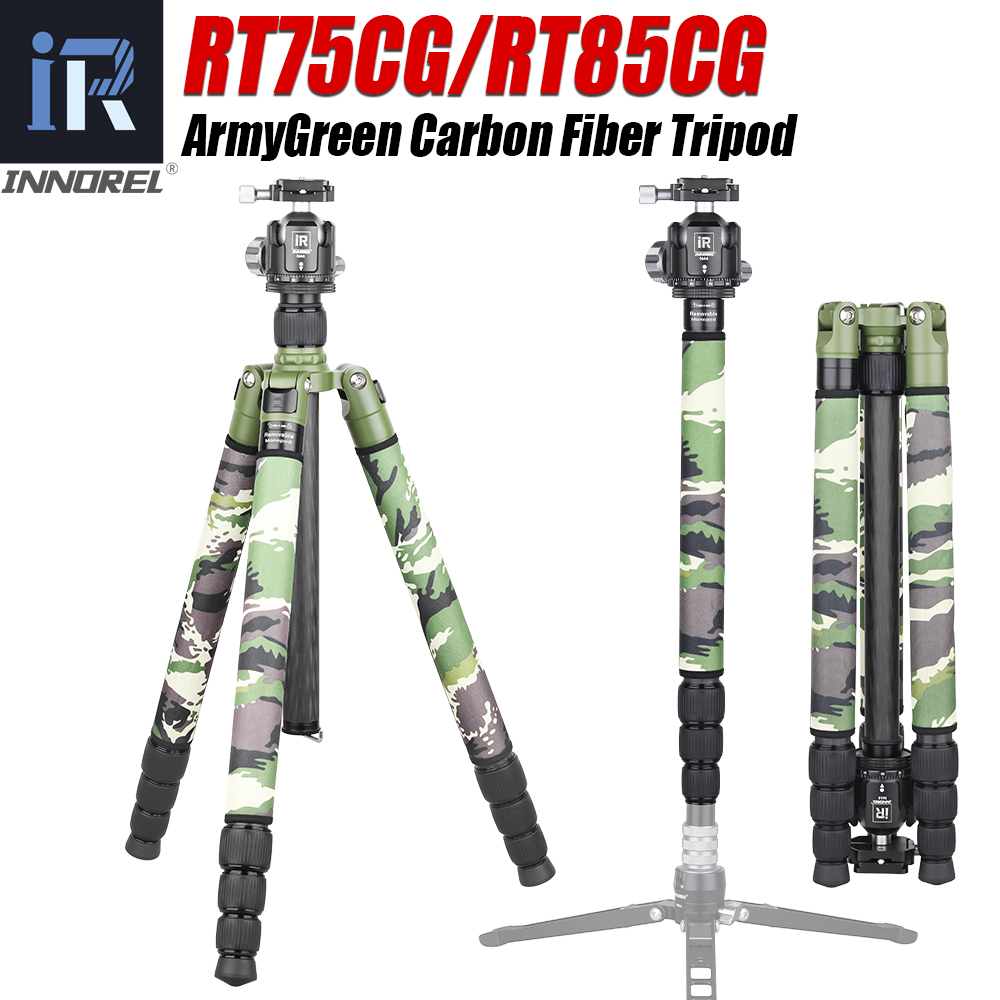 Army Green Carbon Fiber RT75CG - Video Head Tripod Carbon Fiber recension och pris