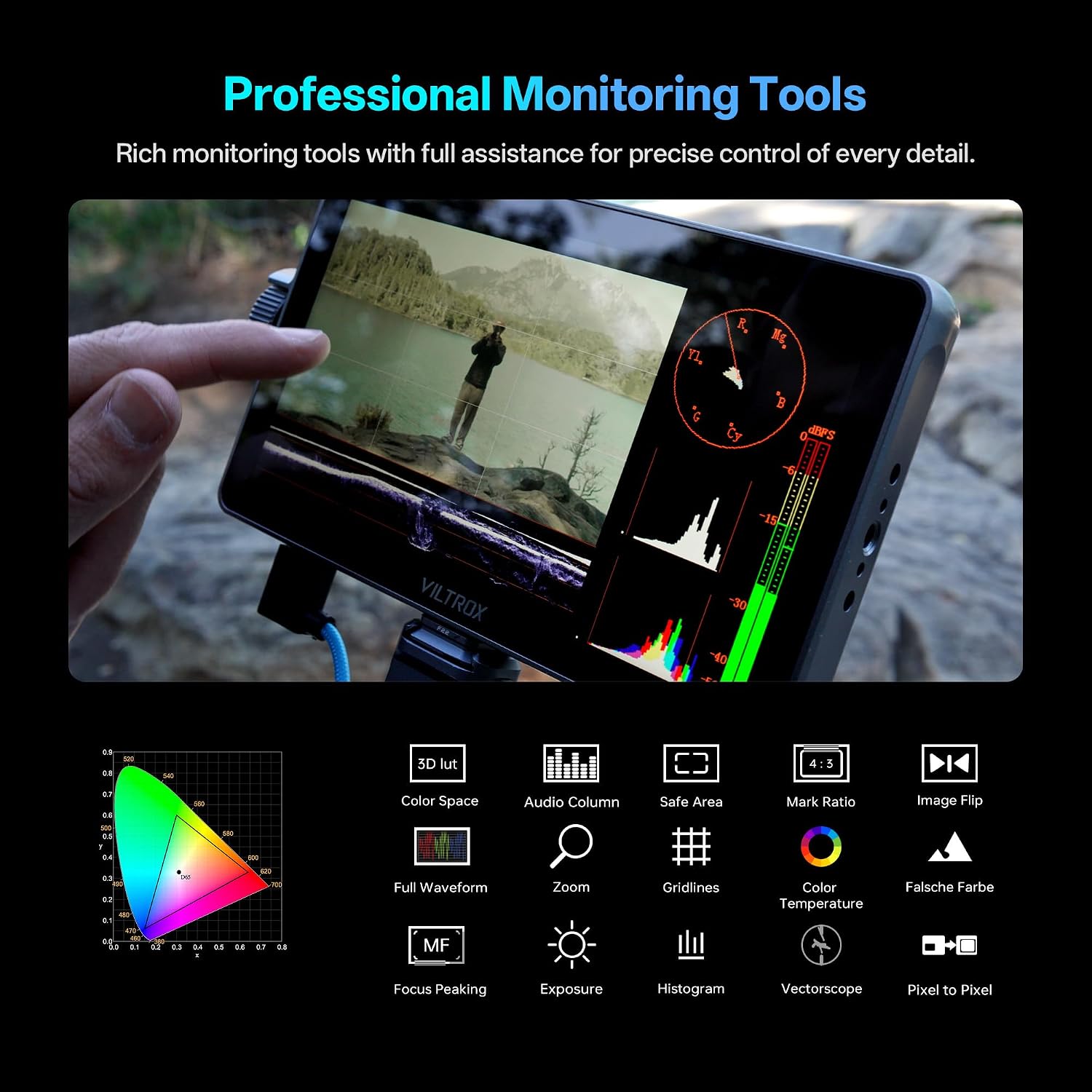 7 Inch VILTROX DC-A1 2800Nits  - Camera Monitor 7 Inch Hdmi 4K recension och pris