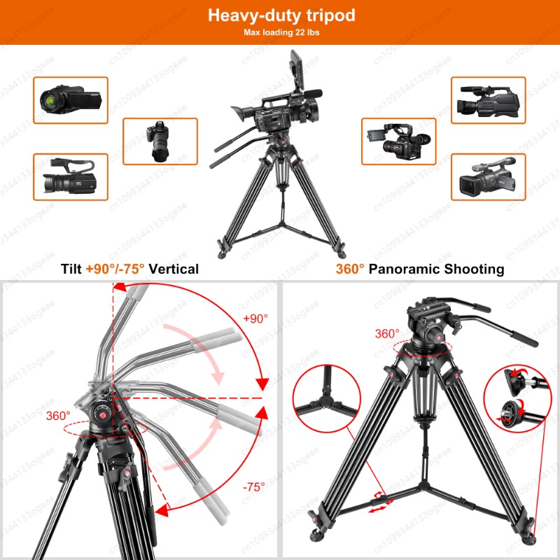 New Fluid Drag Head Heavy Duty - Video Tripod Fluid Head 75Mm recension och pris
