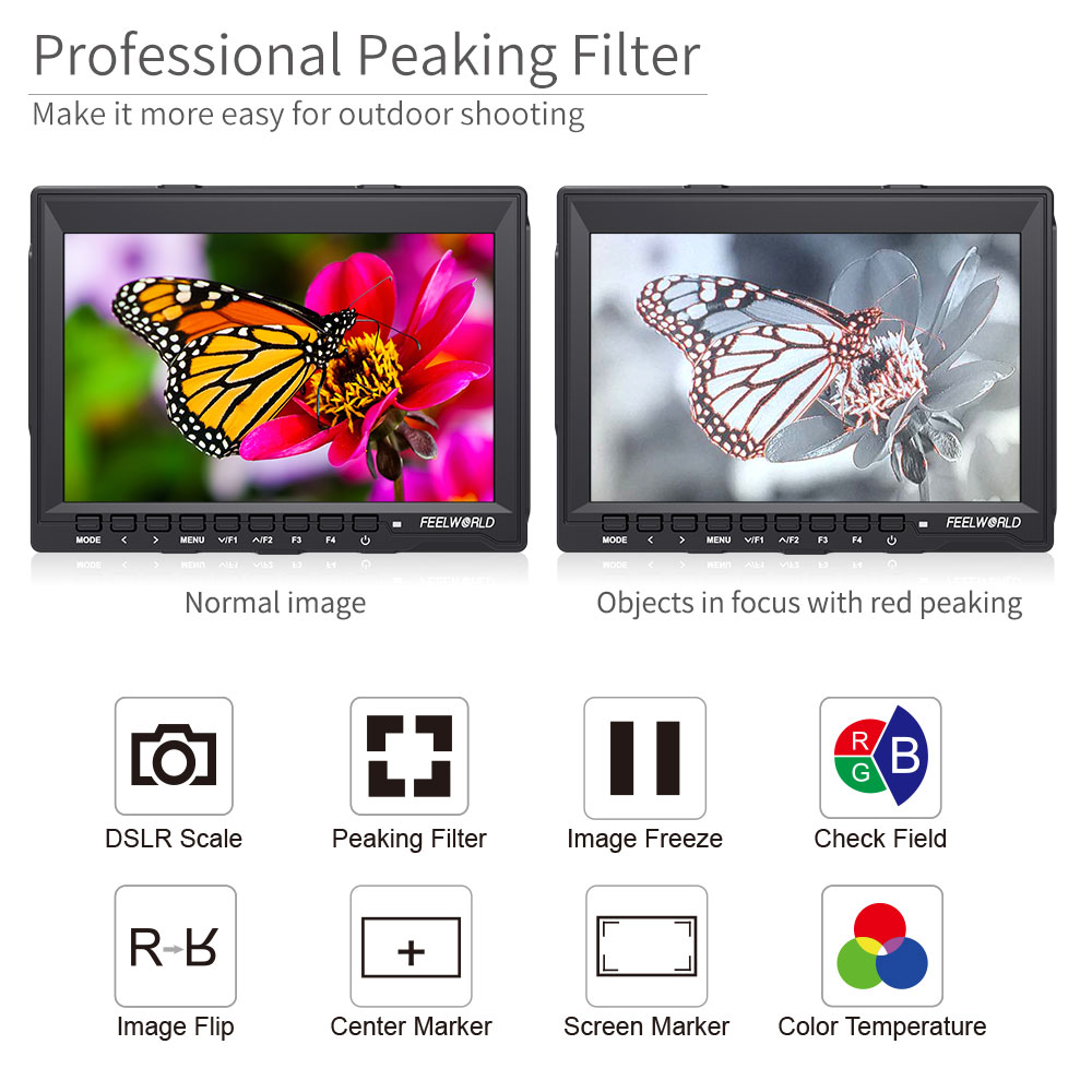 FEELWORLD FW759 7 Inch DSLR Ca - Camera Monitor 7 Inch Hdmi 4K recension och pris