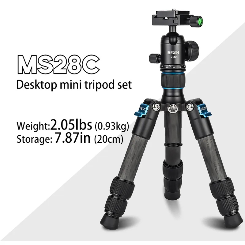 BEXIN MS28C Mini Carbon Fiber  - Video Head Tripod Carbon Fiber recension och pris
