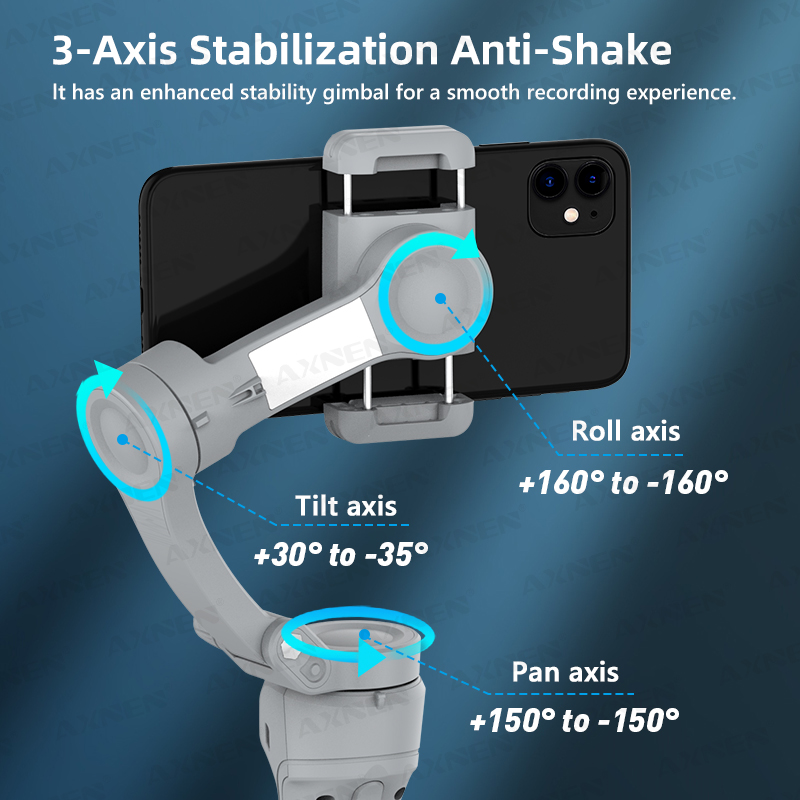 Handheld 3-Axis Gimbal Stabili - Gimbal Stabilizer For Phone 3 Axis recension och pris