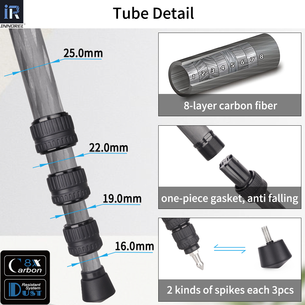 INNOREL P254C Carbon Tripod Po - Video Head Tripod Carbon Fiber recension och pris